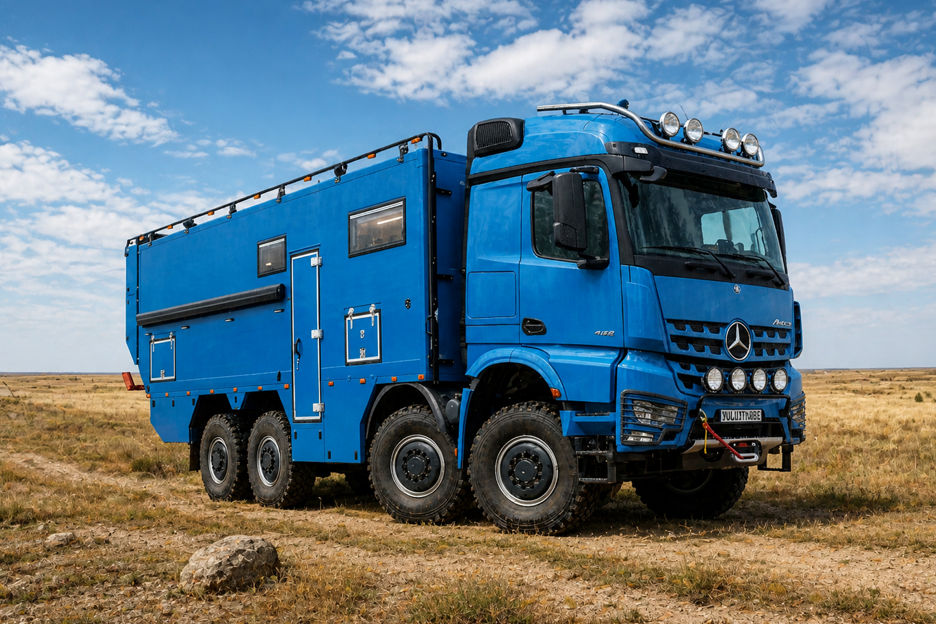Автодом в открытой степи — автономная стоянка